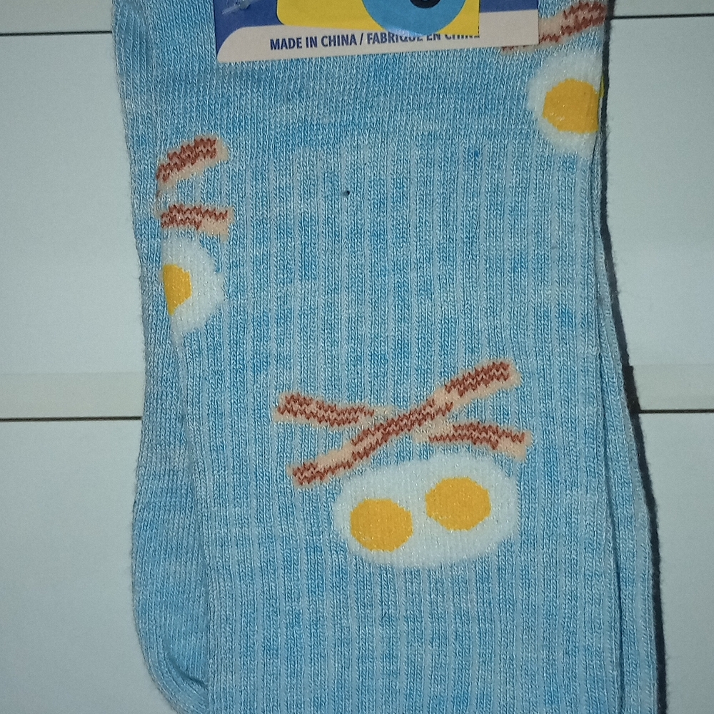 Socks double egg yolk and bacon socks